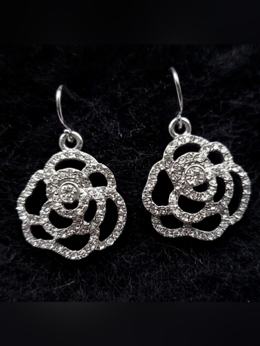 Sparkle Silver-toned Drop Earrings.